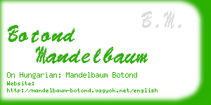 botond mandelbaum business card
